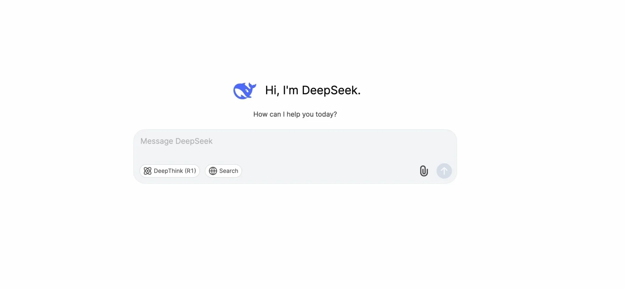 Capture d’écran de l’interface de DeepSeek