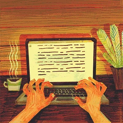 Animation on the theme of writing