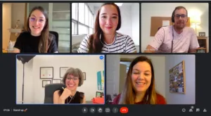 Screenshot of a Sparkling team stand-up meeting